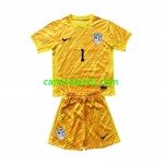 Camisolas de futebol Eslovénia Jan Oblak 1 Guarda Redes Criança Equipamento Principal Euro 2024 Manga Curta